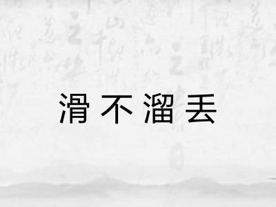 滑不溜丢 滑不溜丢