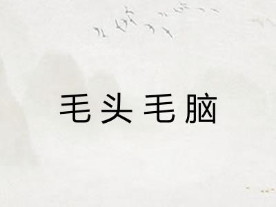 毛头毛脑 毛头毛脑