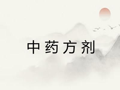 中药方剂 中药方剂