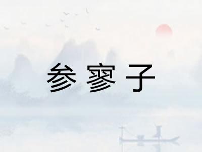 参寥子 参寥子