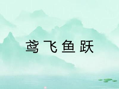 鸢飞鱼跃 鸢飞鱼跃