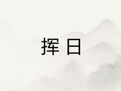 挥日