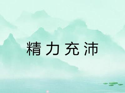 精力充沛