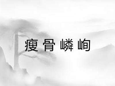 瘦骨嶙峋 瘦骨嶙峋