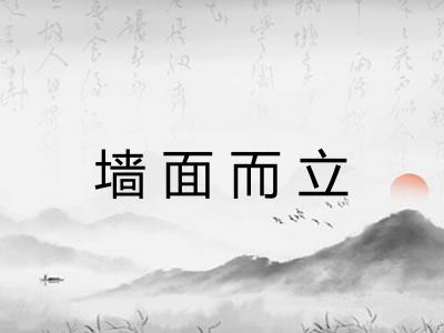 墙面而立 墙面而立