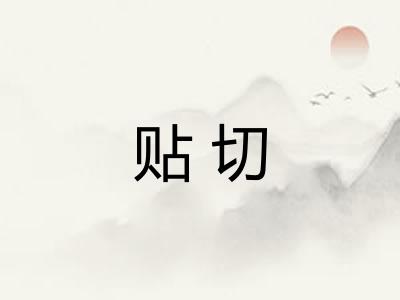 贴切 贴切