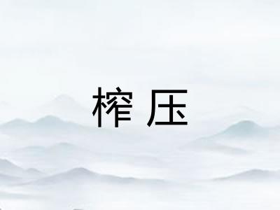 榨压 榨压