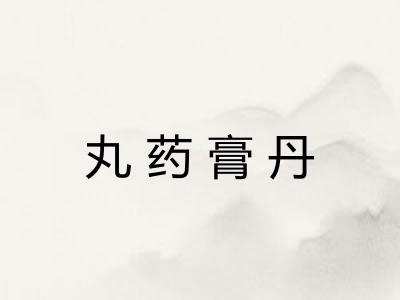 丸药膏丹 丸药膏丹