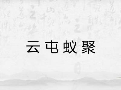 云屯蚁聚 云屯蚁聚