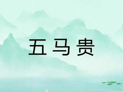 五马贵 五马贵