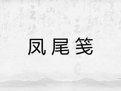 凤尾笺 凤尾笺