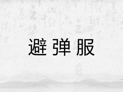 避弹服 避弹服