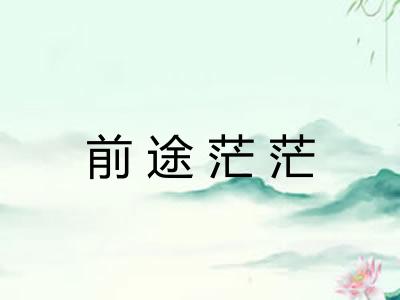 前途茫茫 前途茫茫