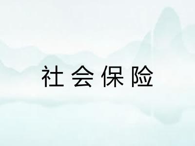 社会保险