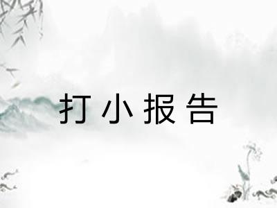 打小报告