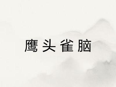 鹰头雀脑 鹰头雀脑