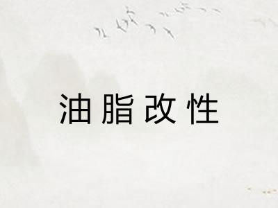油脂改性 油脂改性