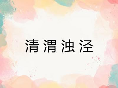 清渭浊泾 清渭浊泾