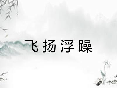 飞扬浮躁 飞扬浮躁