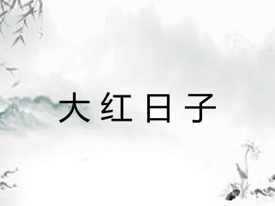 大红日子 大红日子