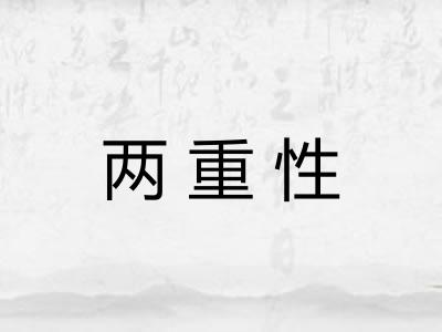 两重性