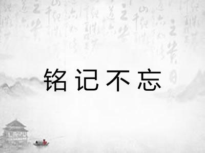 铭记不忘 铭记不忘