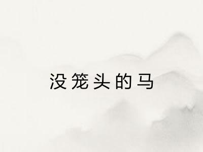 没笼头的马 没笼头的马
