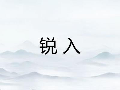 锐入