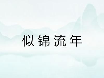 似锦流年 似锦流年