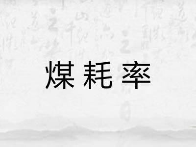 煤耗率 煤耗率