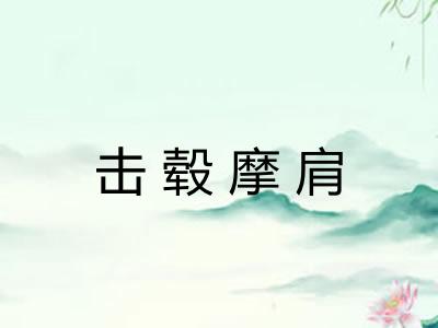 击毂摩肩 击毂摩肩