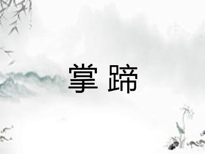 掌蹄 掌蹄