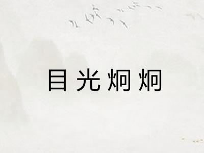 目光炯炯 目光炯炯