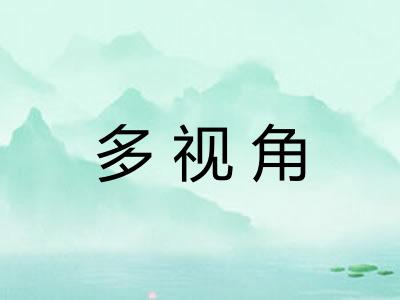 多视角 多视角