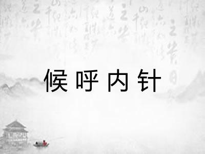 候呼内针 候呼内针