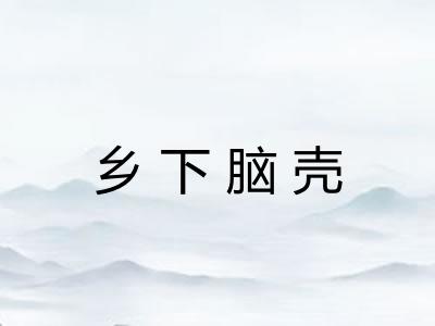 乡下脑壳 乡下脑壳
