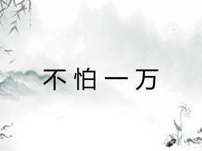 不怕一万 不怕一万