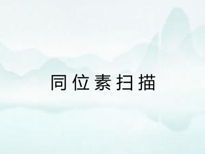 同位素扫描 同位素扫描