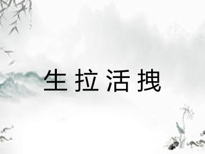 生拉活拽 生拉活拽