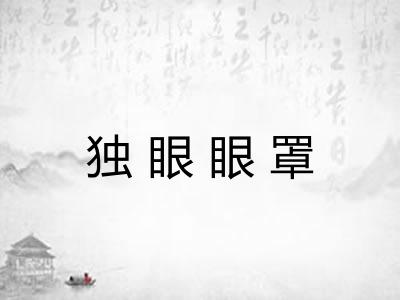 独眼眼罩 独眼眼罩