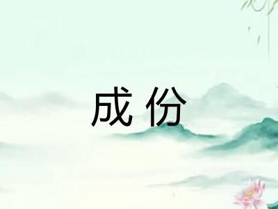 成份 成份