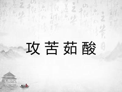 攻苦茹酸 攻苦茹酸