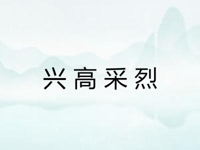 兴高采烈 兴高采烈