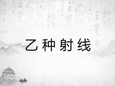 乙种射线 乙种射线