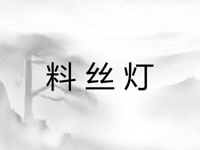 料丝灯 料丝灯