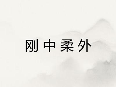 刚中柔外 刚中柔外