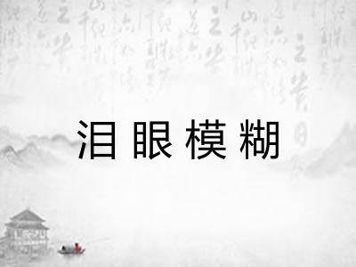 泪眼模糊 泪眼模糊