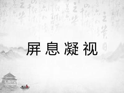 屏息凝视 屏息凝视