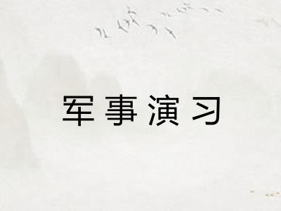 军事演习 军事演习