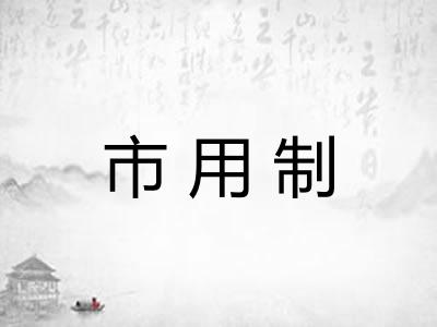 市用制